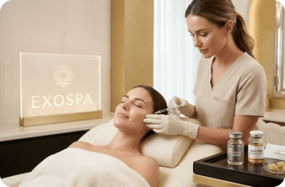 Practitioner performing a Solid PRF + Dermosome™ sculpting treatment